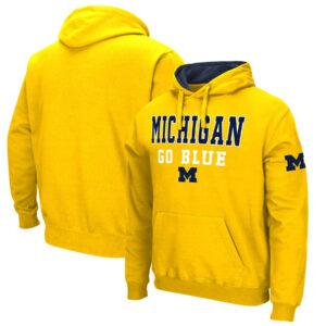 Men's Colosseum Maize Michigan Wolverines Sunrise Pullover Hoodie