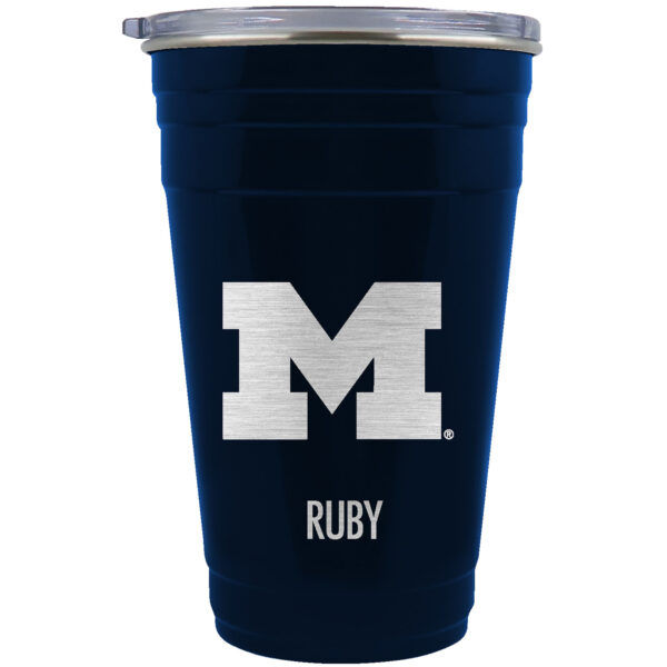 Michigan Wolverines Team Logo 22oz. Personalized Tailgater Travel Tumbler