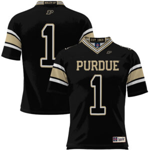 Men's ProSphere #1 Black Purdue Boilermakers Endzone Football Jersey