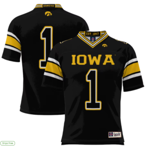 #1 Iowa Hawkeyes GameDay Greats Football Jersey - Black