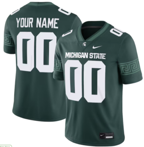 Michigan State Spartans Nike Custom Football Game Jersey - Green